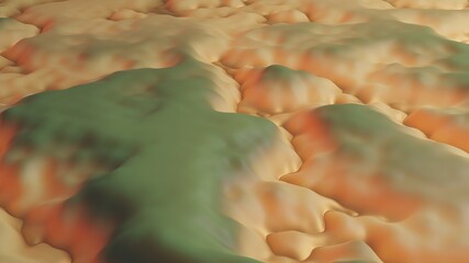 3d render abstract wallpaper with futuristic relief.