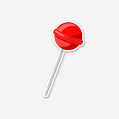 Sweet isometric lollipop candy   icon design