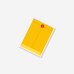 paper envelope isolated on a white background. illustration.