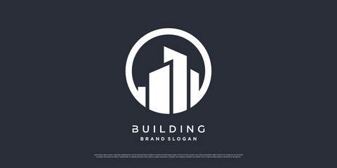 Building logo template with modern unique concept Premium Vector part 7