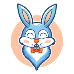 head bunny cute adorable mascot character