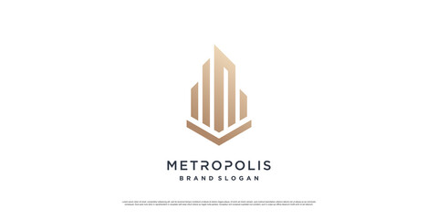 Building logo concept with creative unique style Premium Vector part 7