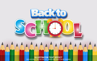 3d back to school text effect