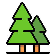 forest filled outline icon