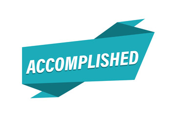 Accomplished banner vector image