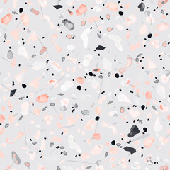 Terrazzo Texture Vector. Flooring Seamless Pattern