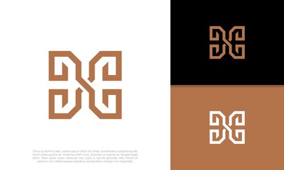 Fototapeta premium Abstract Initial logo vector. Initials EE logo design. Innovative high tech logo template