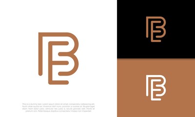 Abstract Initial logo vector. Initials BE. EB logo design. Innovative high tech logo template