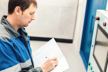Engineer, worker registers readings of sensors and pressure gauges. Control of water supply and...