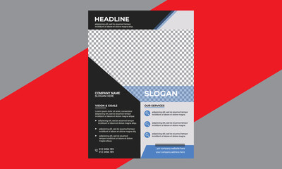 flyer in A4 size with color, Real estate flyer design template, unique & modern flyer geometric shapes, Brochure design, Flyer design, template.
vector illustration.

