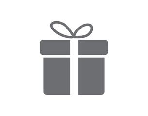 Gift box icon isolated on white background. Flat design.Design for website and mobile apps. Line icon. Vector illustration.