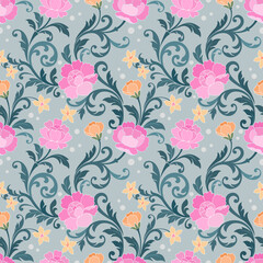 Beautiful Ornament floral seamless pattern.