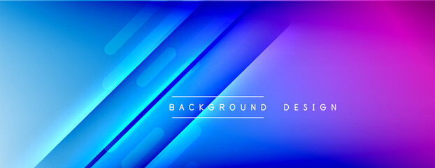 Dynamic lines abstract background. 3D shadow effects and fluid gradients. Modern overlapping forms