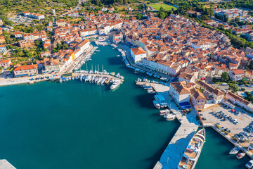Aerial view of Cres, a town in Cres Island, the Adriatic Sea in Croatia © Goran