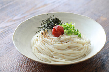 夏の冷やしぶっかけうどん
