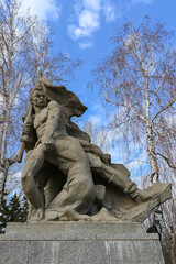 Sculpture at the memorial complex commemorating the Battle of Stalingrad at the Mamayev Hill.