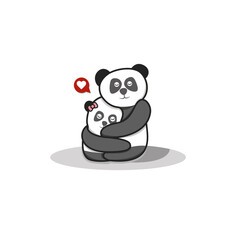 panda couple cartoon