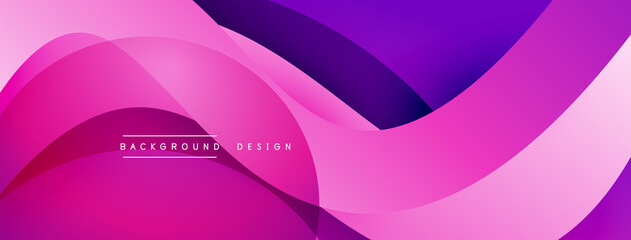 Abstract overlapping lines and circles geometric background with gradient colors