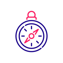 compass vector 2 colours icon style illustration. EPS 10 file