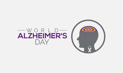 World alzheimer's day banner, poster, card, background design.