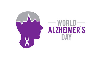 World alzheimer's day banner, poster, card, background design.