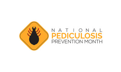 National pediculosis prevention month banner, poster, card, background design. - obrazy, fototapety, plakaty