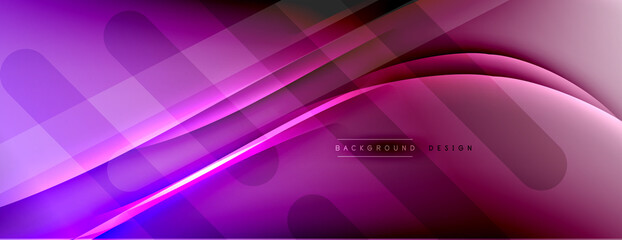 Abstract background. Shadow lines on bright shiny gradient background.