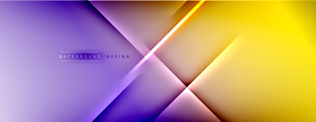 Abstract background - lines composition created with lights and shadows. Technology or business digital template. Trendy simple fluid color gradient abstract background with dynamic