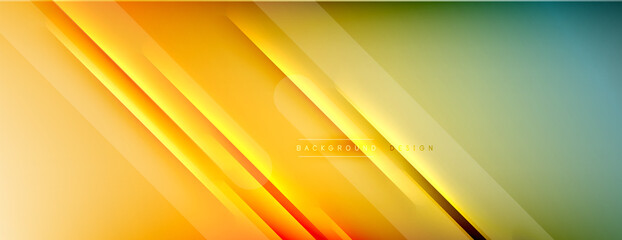 Abstract background - lines composition created with lights and shadows. Technology or business digital template. Trendy simple fluid color gradient abstract background with dynamic