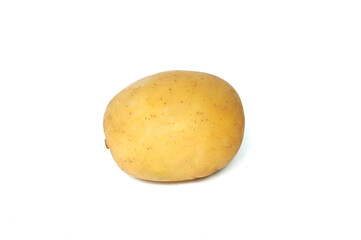 one potato isolated on white background
