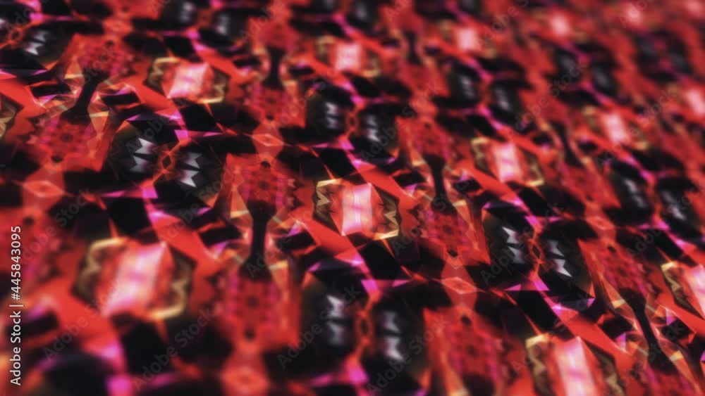 Poster infinite loop colorful led pink red black neon matrix hi-tech pattern tile wall. 4k abstract digital