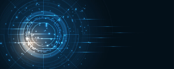 Fototapeta premium Technology background Hi-tech communication concept innovation abstract background vector illustration