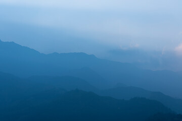 fog over the mountains