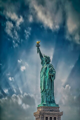 Fototapeta premium Statue of Liberty with beautiful sky.