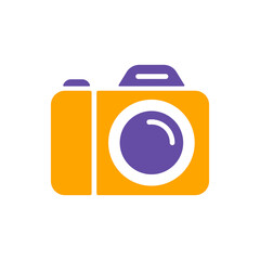 Camera vector glyph icon. Camping and Hiking sign