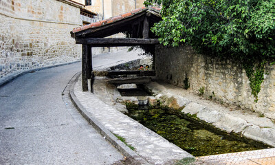 Lavadero rústico de Santo Domingo de Silos, España.