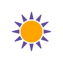 Sun vector isolated glyph icon. Weather sign