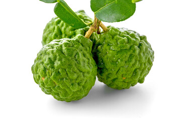 Bergamot  on white background