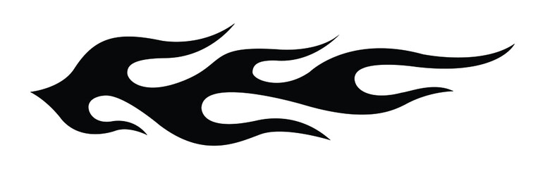 Tribal hot rod flame silhouette motorcycle and car decal graphic and airbrush stencil. Ideal for car decal, sticker and even tattoos © Artoholics