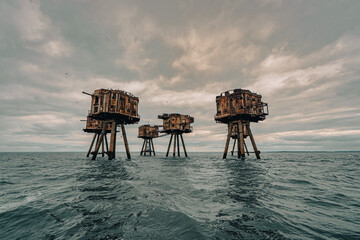 Whitstable Sea Forts WWII World War II Army Navy Maunsell Forts Defence Gun Towers Offshore Sea River