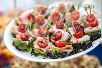 Snacks on the table at a festive event or dinner