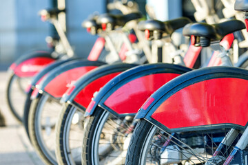 Obraz premium Bicycle sharing in London