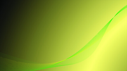 Unique Abstract background of green line wave concept texture