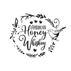 American Honey and flower wreath