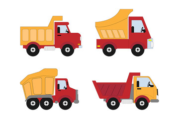 Naklejka premium cute truck shape collection