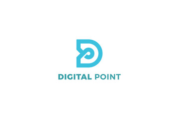 Letter D digital point creative business logo design