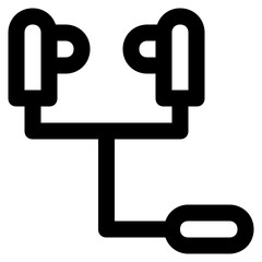 headset icon set with outline style. Vector graphic illustration. Suitable for website design, logo, app, template, and ui