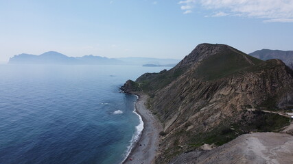 Aerial view from drone on tropical island 