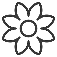 Obraz premium flower line icon