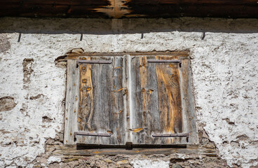 Traditional and Ancient window in Canfranc, Huesca, Aragon, Spain